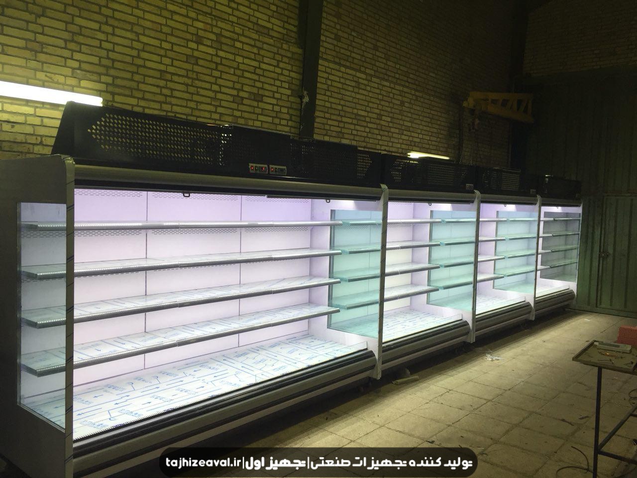 یخچال ایستاده بدون درب سایز بزرگ متراژ بالا