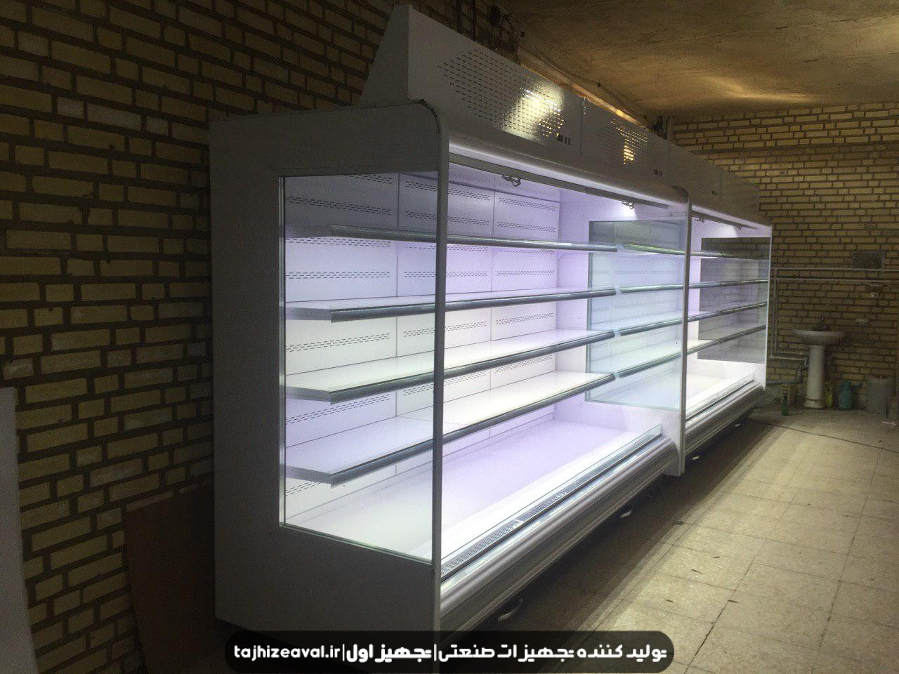 یخچال ایستاده بدون درب سایز بزرگ متراژ بالا