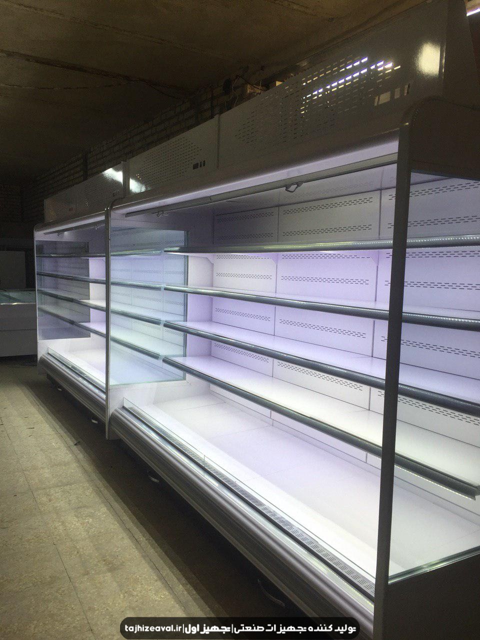 یخچال ایستاده بدون درب سایز بزرگ متراژ بالا